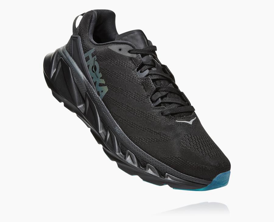 Hoka Mens Running Shoes NZ - Hoka One One Elevon 2 Black (CRP098531)